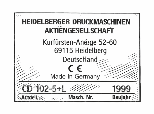 Example machine plate number photo